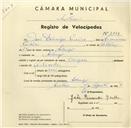 Registo de velocípede de marca Origan, com o nº 3139, em nome de João Domingos Pereira, morador em Sabugo.