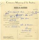 Registo de velocípede de marca Type Luxe, com o nº 6677, em nome de Ramiro Augusto Soeiro, morador em Chão de Meninos.