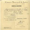 Registo de velocípede de marca Cycles Pombal, com o nº 6013, em nome de Joaquim do Nascimento Carvalho, morador em Lameiras.