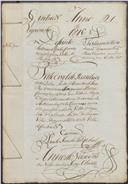 Feito cível de resíduos de testamento de António da Costa Camões, morador na Vila de Mafra, cujo testamenteiro foi a sua mulher Francisca Joaquina Rosa Camões, moradora no mesmo lugar.