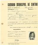 Registo de matricula de velocipedista em nome de Manuel Gaspar Júnior, morador em Cortegaça, com o nº de inscrição 1975.