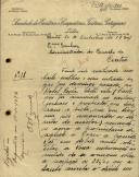 Ofício de Manuel de Barros Queiroz, da Sociedade de Escritores e Compositores Teatrais Portugueses, ao Administrador do Concelho de Sintra, referente ao pagamento dos direitos de autor que o proprietário do Hotel Costa se recusa a pagar, de um baile público que lá se realizou.