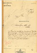 Construção de uma garagem e habitação de pessoal em Mem-Martins em nome de António Lopes Alves com o Processo OB nº 252/1925.