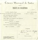 Registo de velocípede de marca Kreidler, com o nº 8324, em nome de Júlio Sequeira Nunes, morador em Mucifal.
