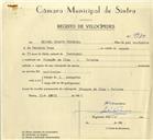 Registo de velocípede com o nº 9970, em nome de Miguel Duarte Ferreira, morador em Vinagre de Cima.
