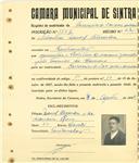 Registo de matricula de carroceiro 2 ou mais animais em nome de Sebastião Manuel Alexandre, morador em Fontanelas, com o nº de inscrição 1857.