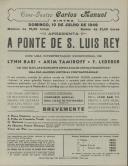 Programa do filme "A Ponte" de S. Luís Rey com a participação de Lynn Bari, Akim Tamiroff e F. Lederer.