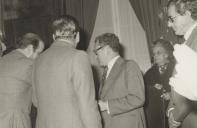 José Alfredo da Costa Azevedo entre outras pessoas numa reunião do Plano Diretor Municipal da Câmara Municipal de Sintra, na sala da Nau do Palácio Valenças.