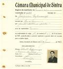 Registo de matricula de carroceiro de 2 ou mais animais em nome de Joaquim Esperança, morador em Rio de Mouro, com o nº de inscrição 2178.