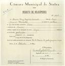 Registo de velocípede de marca Azur, com o nº 5407, em nome de Cândido Ruy Batista Meireles, morador em Cacém.