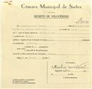 Registo de velocípede com o nº 9592, em nome de Marcelino Gomes Vicente, morador em Rodízio.