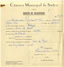 Registo de velocípede de marca Norton, com o nº 7515, em nome de Amândio Raimundo Pires, morador em Casal da Mata.