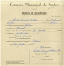 Registo de velocípede de marca Lá Guide, com o nº 8138, em nome de Abílio Nunes Coelho, morador em Banzão.