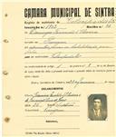 Registo de matricula de velocipedista em nome de Domingos Francisco de Oliveira, morador na Pernigem, com o nº de inscrição 1903.