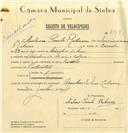Registo de velocípede de marca Cuciolo, com o nº 7199, em nome de António Paulo Ribeiro, morador em Azenhas do Mar.