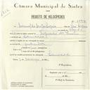Registo de velocípede com o nº 5094, em nome de Manuel dos Santos Lopes, morador em Lameiras.