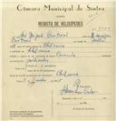 Registo de velocípede de marca Caravela, com o nº 8038, em nome de José Miguel Cristovão, morador em Chilreira.