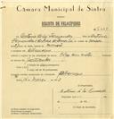 Registo de velocípede de marca Olga com motor, com o nº 6338, em nome de António de Sá Fernandes, morador em Albarraque.