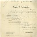 Registo de velocípede de marca Olympique, com o nº 778, em nome de José Duarte do Casal, morador em Areias.