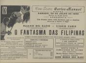 Programa do filme "O Fantasma das Filipinas" com a participação de Ramon del Gado e Sigrid Curie.
