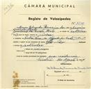 Registo de velocípede com o nº 3200, em nome de Maria Eduarda Severinda, moradora em Rua Dr. Alfredo Costa nº 17, Sintra.