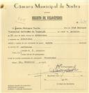 Registo de velocípede com o nº 7690, em nome de Amadeu Domingos Duarte, morador em Alvarinhos.