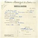 Registo de velocípede de marca Special, com o nº 4631, em nome de Mário Henrique Gaspar, morador em Pero Pinheiro.