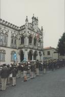 Banda de música nas comemorações do 25 de Abril, no largo Virgílio Horta, em frente aos paços do concelho de Sintra.