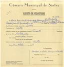 Registo de velocípede de marca Favorite, com o nº 6362, em nome de Ana Maria Henriques, moradora em Sintra.