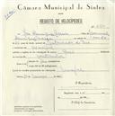 Registo de velocípede de marca Raio, com o nº 5130, em nome de José Henriques Correia, morador em Mucifal.