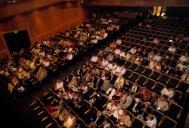 Plateia para assistir ao concerto da Orquestra Gulbenkian / Lawrence Foster / Saleem A bboud Ashkar, durante o Festival de Música de Sintra, no Centro Cultural Olga Cadaval.