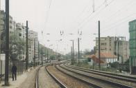 Vista parcial da estação de caminhos de ferro de Agualva-Cacém.