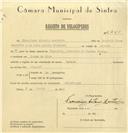 Registo de velocípede de marca L.R.S., com o nº 6451, em nome de Francisco António Moutinho, morador em Cacém de Cima.