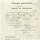 Registo de velocípede de marca Alvorada, com o nº 4461, em nome de Américo Jesus da Silva, morador em Abrunheira.