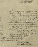 Ofício de Manuel António Martines, Regedor de S. Pedro, ao Administrador do Concelho de Sintra, informando que o comportamento do soldado Miguel Maria de Sousa, aquando da sua estadia num hotel em S. Pedro foi corretíssimo.