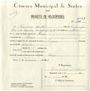 Registo de velocípede de marca Origan, com o nº 5027, em nome de Francisco Martins, morador em Sabugo.
