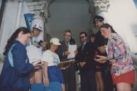 Entrega da tocha da paz na Câmara Municipal de Sintra.