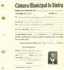 Registo de matricula de carroceiro de 2 ou mais animais em nome de Francelina Joaquina Eulália, moradora em Aruil de Baixo, com o nº de inscrição 2233.