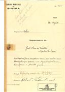 Ampliação de um andar no barracão, em Azenhas do Mar, em nome de José Alves de Freitas, com o Processo OB nº 465/1923, com a licença de construção nº 329 de 06/09 /1923.