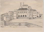 Vista panorâmica do Palácio Nacional de Sintra 1.º quartel do Século XVI.