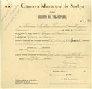 Registo de velocípede de marca L.R.S., com o nº 9197, em nome de Firmino Mateus Flurencio, morador em Covas de Ferro.