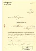 Construção de uma casa na Terrugem em nome de Alberto Correia dos Santos, com o Processo OB nº 379/1923, com a licença de construção nº 287 de 31/07/1923.