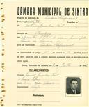 Registo de matricula de cocheiro profissional em nome de António Gonçalves Fail, morador na Abrunheira, com o nº de inscrição 694.