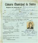 Registo de matricula de velocipedista em nome de Joaquim Sebastião Ferreira, morador em Almargem, com o nº de inscrição 791.