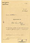 Construção de moradia no Algueirão em nome de Artur Lopes de Miranda, com o Processo nº OB 78/1922, com a licença de construção nº 21 de 10/03/1922.