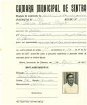 Registo de matricula de carroceiro de 2 ou mais animais em nome de Maria Duarte Bispo, moradora em Bolelas, com o nº de inscrição 2342.