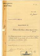 Ampliação de prédio na Avenida Heliodoro Salgado, em Sintra em nome de Gertrudes Rosa Cosme, com o Processo nº OB 20/1922.