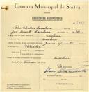 Registo de velocípede de marca Gorick com motor, com o nº 7693, em nome de Rui Sebastião Cavaleira, morador em Morelena.