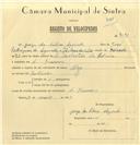 Registo de velocípede de marca Olga, com o nº 7071, em nome de Jorge da Silva Azevedo, morador em A. dos Francos.