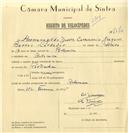 Registo de velocípede com o nº 7672, em nome de Hermenegildo Duarte Calado, morador em Bolembre.